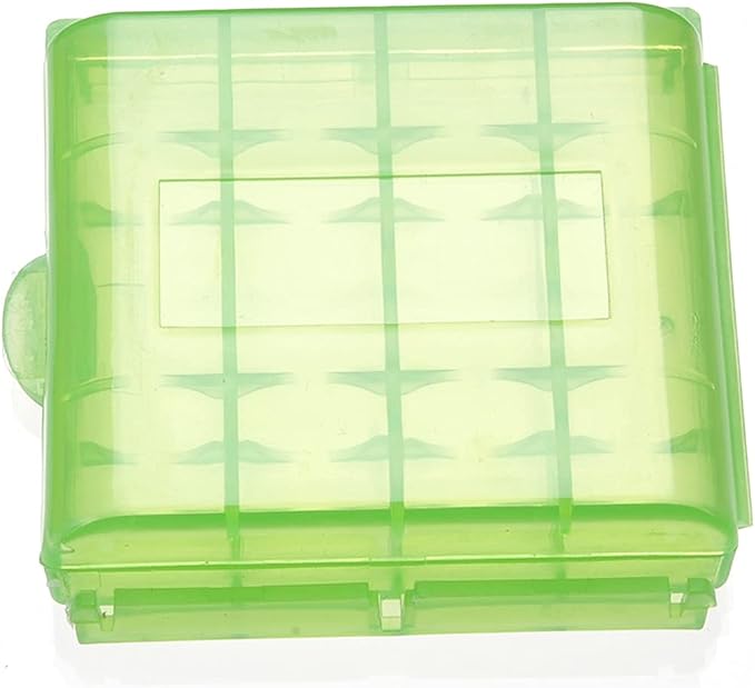 Heyiarbeit Battery Storage Case Holder Box for 4 AA Batteries or 5 AAA Batteries, Green Color (10 Pack)