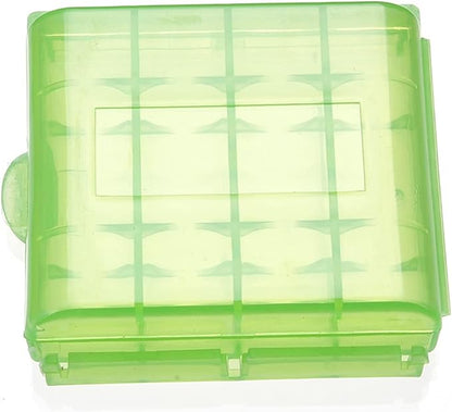 Heyiarbeit Battery Storage Case Holder Box for 4 AA Batteries or 5 AAA Batteries, Green Color (10 Pack)