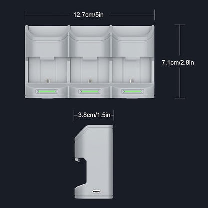 LICAEVEY Battery Charger Case for LPE6N LPE6NH, 3 Slot Multi Function PD Charger with Storage for 2 SD Cards, LED Indicators for Camera Battery