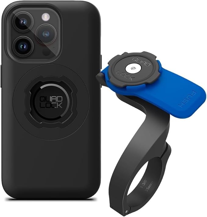 Quad Lock Out Front Handlebar Bike Phone Mount (V3) with MAG Phone Case for iPhone 14 Pro