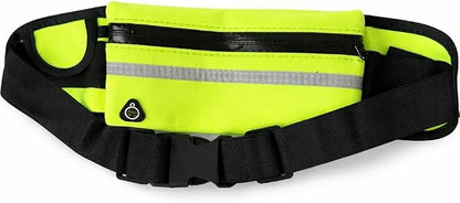 running belt for phone,slim waist pack for running,adjustable fitness belt,lightweight,fits most phones,workout travel (green)
