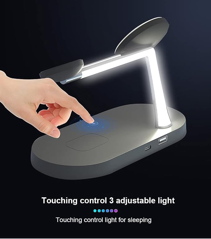5 in 1 Magnetic Wireless Charging Stand, 15W Fast Mag-Safe Charging Station ，Design for iPhone 15/14/13/12 Series, iWatch 7/SE/6/5/4/3/2, Airpods 3/2/Pro