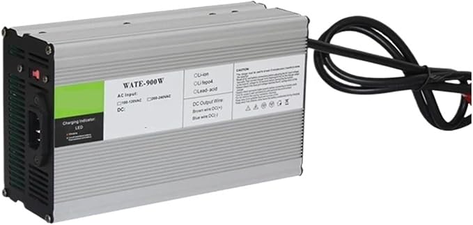 CAARLA Charger Aluminum Lithium Ion Battery 29.2V 22A Charger 24V LiFePO4 Battery Smarts Charger Used for 8S 24V LiFePO4 Battery Input 220V Aluminum case(XT,U.K)