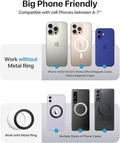 andobil for MagSafe Car Mount, Mangnetic Phone Holder for Car Vent, 360° Adjustable Car Phone Holder Mount Fit for iPhone 16/15/14/13/12 Pro Max