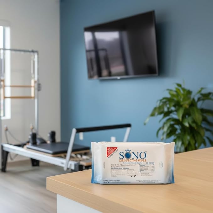 SONO Disinfecting Wipes - Medical-Grade, Alcohol-Free, No Bleach - Multi-Surface Cleaning Wipes for Home, School, Pilates, Vet Office - 960 Count (Pack of 12)