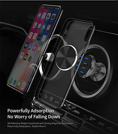 Replacement Metal Plates Set for Magnetic Car Phone Holders, Wall & Air Vent Mounts, Cases, Magnets. Kit of 2 Matte Black Round Iron Discs without Holes. 3M Adhesive Backing. Steel Disks 2 Pack.