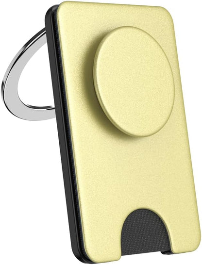PopSockets Kick-Out Wallet for MagSafe, Adjustable Kickstand, Magnetic Stand, Gold - Painted Gold