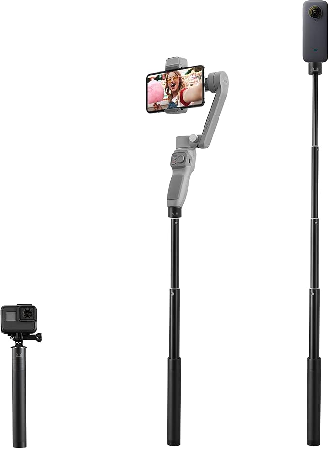 Gimbal Extension Pole, ZHIYUN 29" Extension Rod for Gimbal Stabilizer, Adjustable Selfie Stick with 1/4" Thread Compatible with DJI OM 6/5/4/ Smooth 5 Q3 4/GoPro Vlog Pocket/Go 2 EVO Action Camera