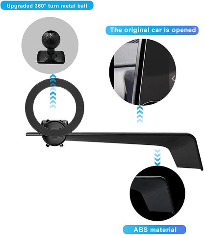 Phone Holder Mount for 2026 Lexus RX RX350/RX350h/RX500h Accessories 2023 2024 2025 Magnetic Car Dash Cell Holder for Most Smartphones with Dash Organizer Auto Interior(for 14inch Screen)