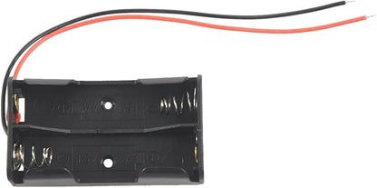 100 Pcs 2 x 1.5V AA Battery Holder Case Box Black W Wire Leads