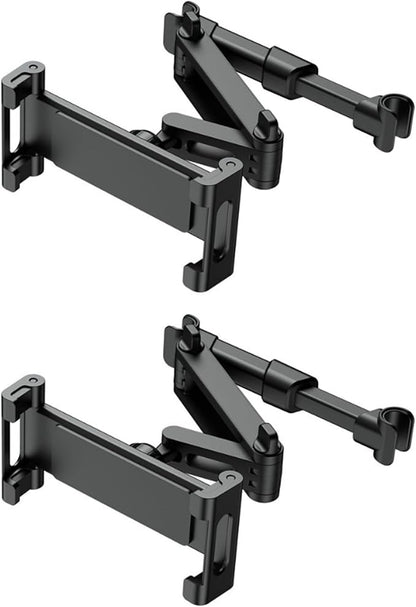 2 Pack Tablet Holder for Car, Ipad Headrest Mount for 6-13'' ipad/Phone Car Tablet Holder with 360° Adjustable Rotation,Essential for Road Travel, Black