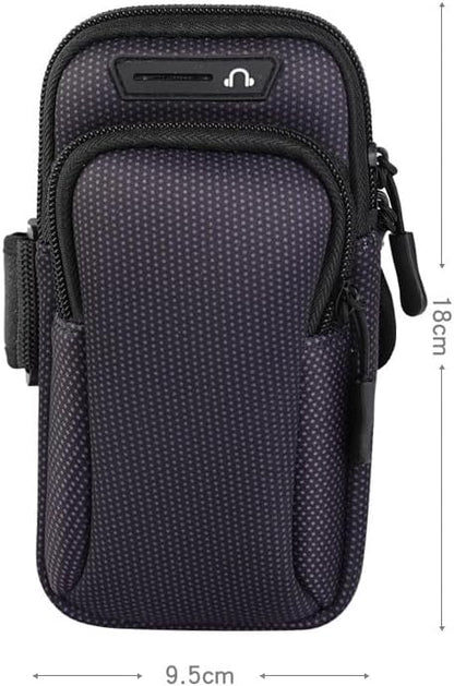 Sport Running Armband Cell Phone Holder Case Exercise Arm Band Bag Pouch for Samsung Galaxy S24 Ultra S23 S22 S21 S20 Plus A14 iPhone 12 13 14 15 Pro Max Moto G Stylus G Power G Play TCL 40 XL (Black)