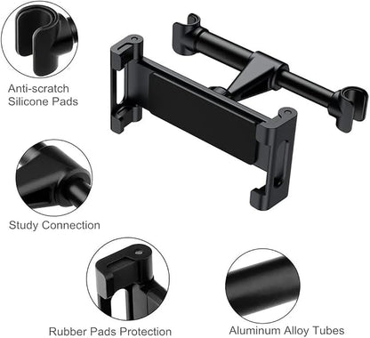 Tablet Holder for Car Headrest, Car Holder for 4.7-13'' Tablet or Phone Holder Back Seat Headrest Mounting Holder for iPad Pro 12.9- Red Buckle
