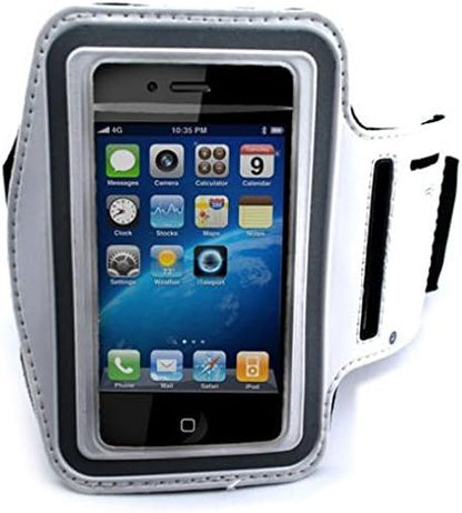 White Armband Sports Gym Workout Cover Case Arm Strap Jogging Band Neoprene for iPod Touch 1st Gen, 2nd Gen, 3rd Gen, 4th Gen, iPod Touch 5