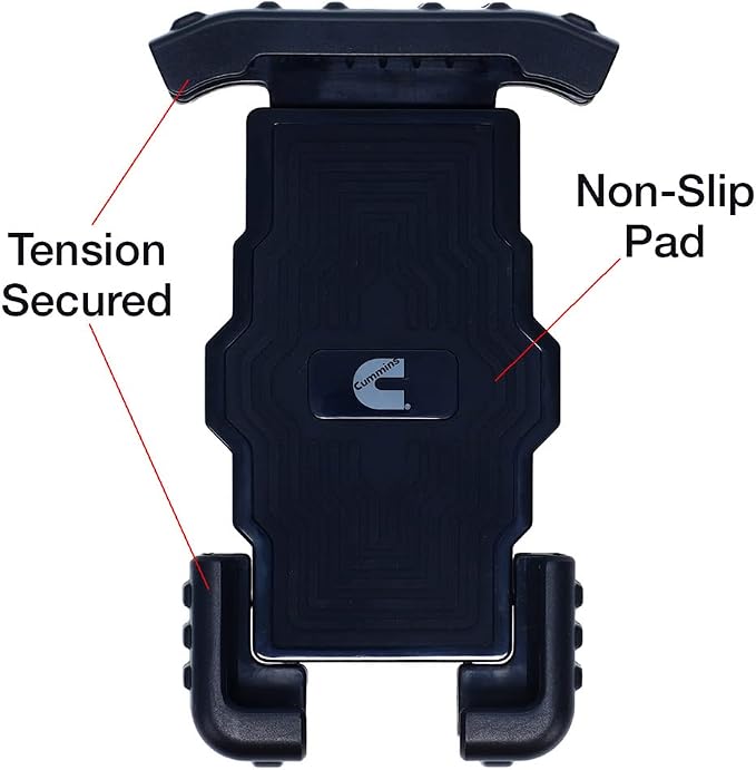 Cummins Windshield Phone Mount CMNWSPH - Suction Cup Phone Holder for Car or Truck Window or Dash Universal Fit - Black