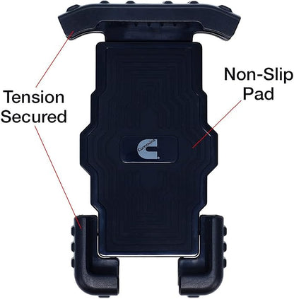 Cummins Windshield Phone Mount CMNWSPH - Suction Cup Phone Holder for Car or Truck Window or Dash Universal Fit - Black