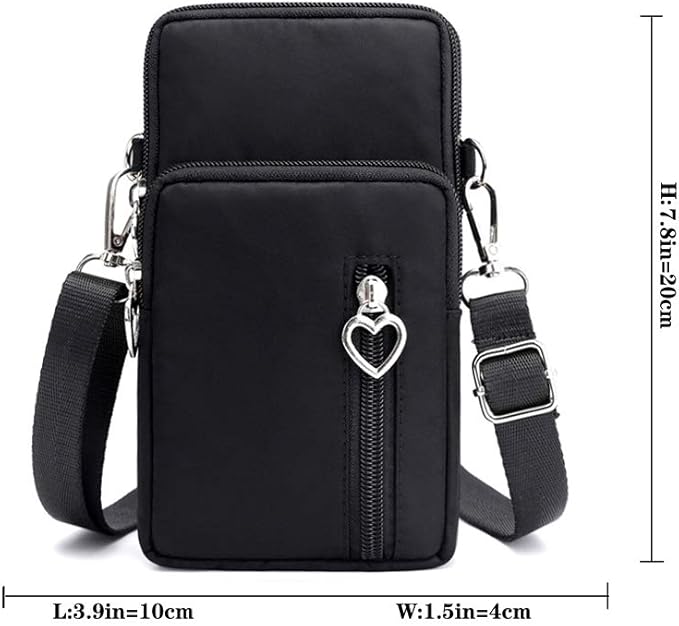 MINTEGRA Crossbody Phone Purse Nylon Shoulder Pouch Walking Wallet Wristlet Sport Armband