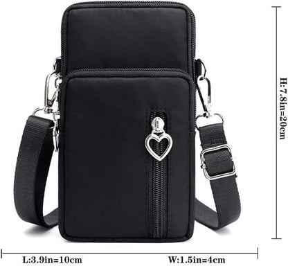 MINTEGRA Crossbody Phone Purse Nylon Shoulder Pouch Walking Wallet Wristlet Sport Armband