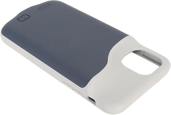 Phone Protective Charging Case, Portable Raised Border Design Phone Battery Case 4 LED Indicator for Office (Blue)