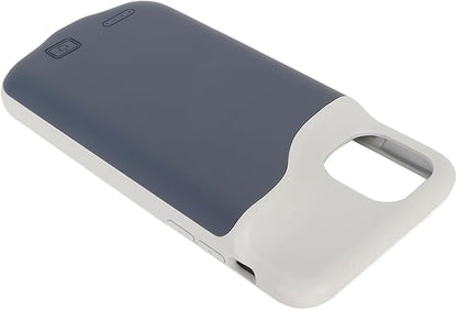 Phone Protective Charging Case, Portable Raised Border Design Phone Battery Case 4 LED Indicator for Office (Blue)
