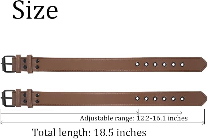 Men Leather Armband Adjustable Bulldog Buckle Bracelet Harness 2-Pack
