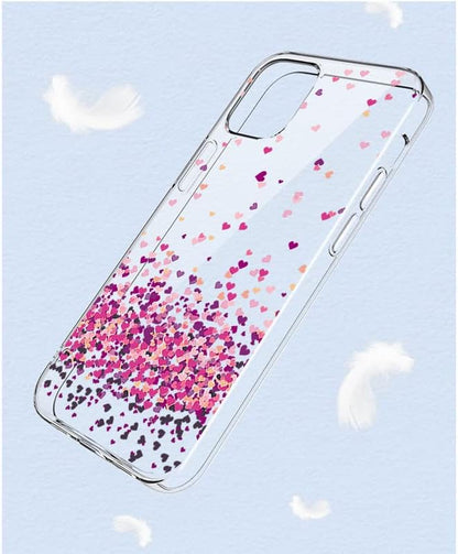 Cover for ZTE Blade A73 (6.52 inch) Case + Screen Protector，Tempered Glass 9H Hardness Protective Film and Soft Silicone Bumper Shell Transparent TPU Phone case -A lot of Love
