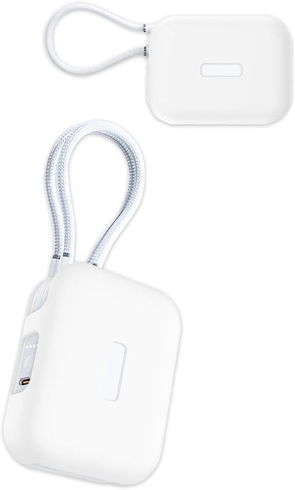Silicone Protective Case Compatible with TORRAS EasyGo Power Bank 45W Ultra-Fast Charging 10000mAh, Full-Body Protective Cover with Precise Cutouts, Shockproof & Scratch-Resistant Sleeve (White)