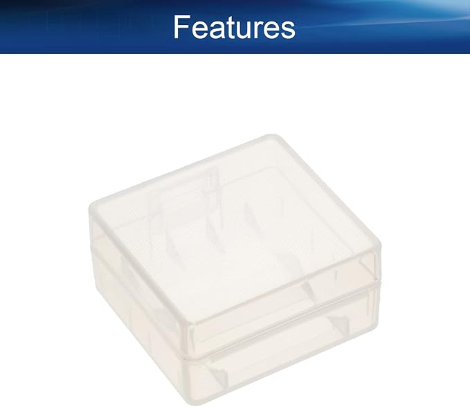 Heyiarbeit Battery Storage Case Holder Box for 2 18350 Batteries, Clear Color (5 Pack)