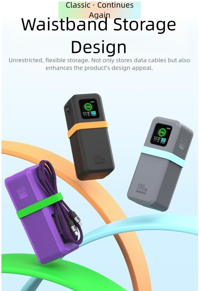 Silicone Protective Cover for UGREEN Nexode Power Bank 20000mAh 165W, Designed to Fit Perfectly While Offering Display Protection and Unhindered Port Access (Gray)