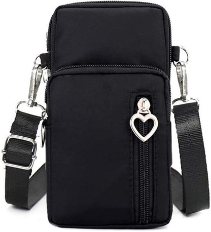 MINTEGRA Crossbody Phone Purse Nylon Shoulder Pouch Walking Wallet Wristlet Sport Armband