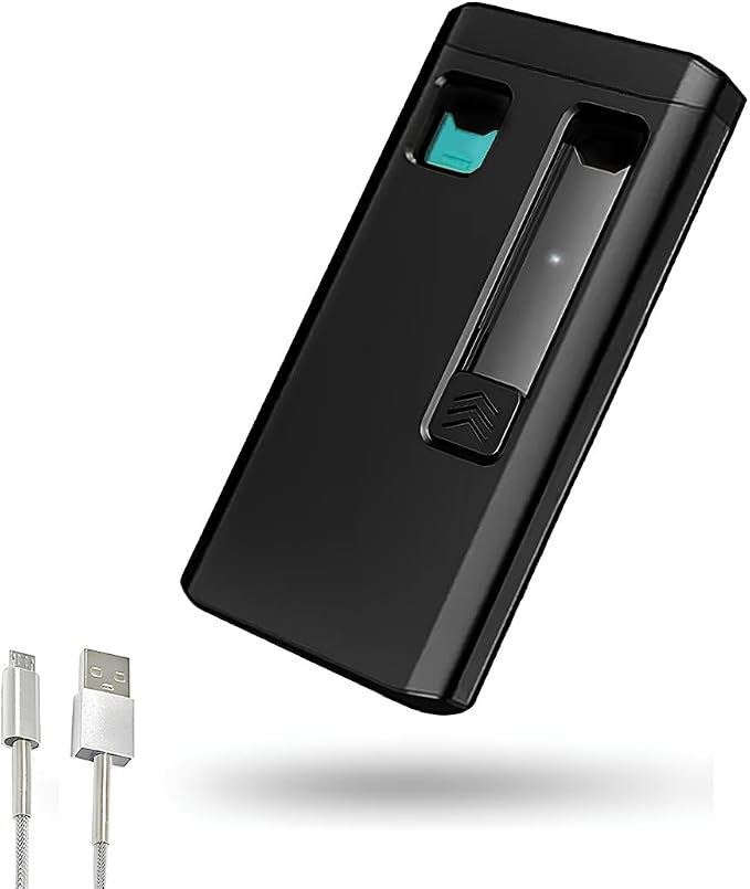 2 in 1 Charging Case with Magnetic Holder, Portable Charging Storage Device with Charging Cable,Storage Holder, USB Cable, 2 Magnetic Storage Spaces (Case only) Black