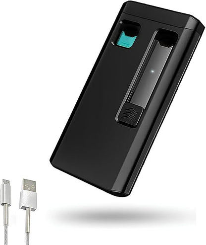 2 in 1 Charging Case with Magnetic Holder, Portable Charging Storage Device with Charging Cable,Storage Holder, USB Cable, 2 Magnetic Storage Spaces (Case only) Black