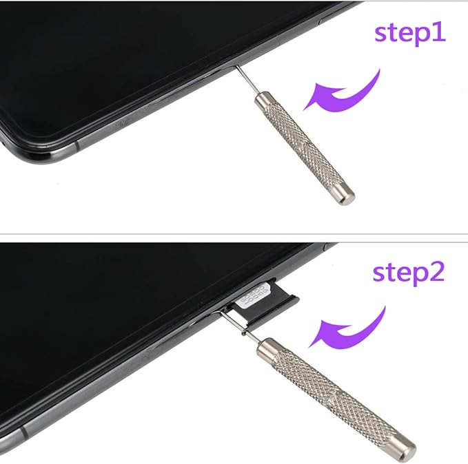 4 Pcs SIM Card Removal Openning Tool Tray Eject Pins Needle Opener Ejector Compatible with All iPhone Apple iPad HTC Samsung Galaxy Cell Phone Smartphone Watchchain Link Remover (Style C)