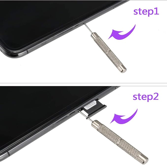 4 Pcs SIM Card Removal Openning Tool Tray Eject Pins Needle Opener Ejector Compatible with All iPhone Apple iPad HTC Samsung Galaxy Cell Phone Smartphone Watchchain Link Remover (Style D)