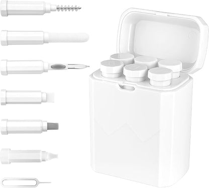 Multi-Function Cleaning Kit for AirPod & iPhone – Port, Cable & Speaker Repair Tool for Lightning, Type-C, and Charging Connectors, Portable Cleaning Toolbox