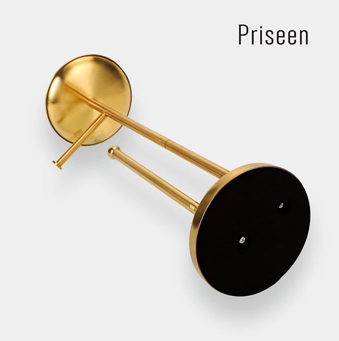 Toilet Paper Holder Stand with Phone Shelf, Gold TP Holder Freestanding, Holds 5 Rolls, Stainless Steel (Gold)