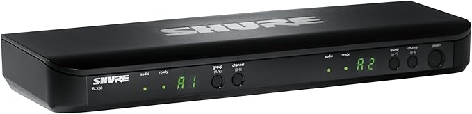 Shure BLX188/CVL Wireless Microphone System - 14-Hour Battery Life, 300 ft Range, UHF | Includes (2) Lavalier Mics, Dual Channel Receiver | H9 Band (BLX188/CVL-H9)