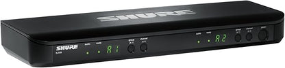 Shure BLX188/CVL Wireless Microphone System - 14-Hour Battery Life, 300 ft Range, UHF | Includes (2) Lavalier Mics, Dual Channel Receiver | H9 Band (BLX188/CVL-H9)