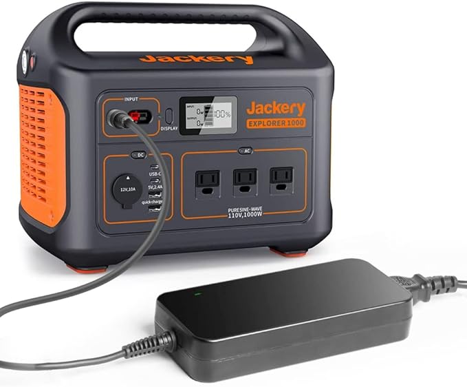 KFD 180W AC Adapter Charger for Jackery Portable Power Station Explorer 1000 880 Solar Generator Power Supply Cord US Plug Cable P/N KA18024075-6C 24V 7.5A
