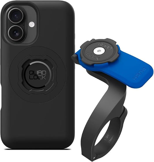 Quad Lock Out Front Handlebar Bike Phone Mount (V3) with MAG Phone Case for iPhone 16