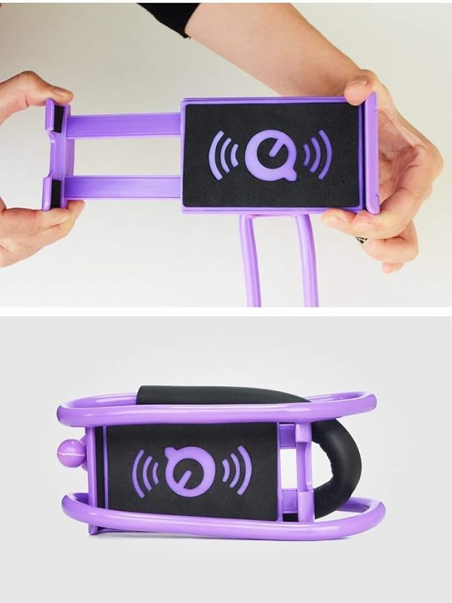 Chapter Seven Universal Smart Mobile Phone Stand,Hanging on Neck Cell Phone Mount Holder, Flexible Lazy Bracket DIY Free Rotating for Multiple Functions (White)