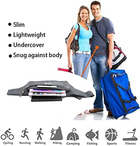 Naoki Outdoor Sports Running Jogging Cycling Hiking Camping Climbing Travel Ultra-thin Waterproof Polyester Waist Pack/Bag Runner Belt(Gray)
