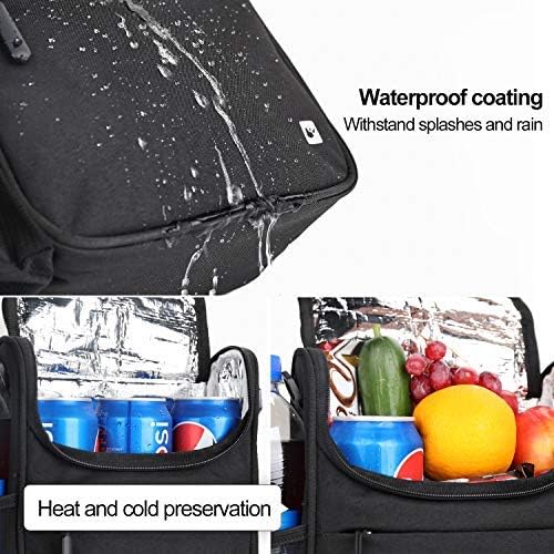 Rhinowalk Bike Basket,Lunch Box Insulated Bike Handlebar Bag Bike Front Bag Camera Bag Handbag Phone Bag with Touch Screen Shoulder Strap Professional Cycling Accessories