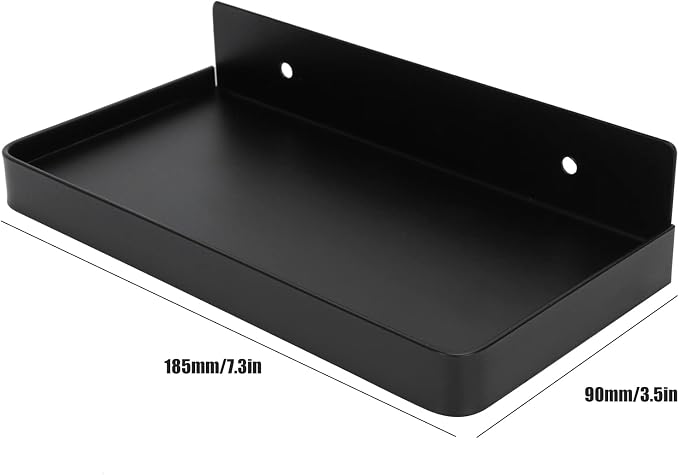 Bathroom Phone Shelf, Floating Bathroom Cell Phone Holder Shelf, Stainless Steel Toilet Phone Holders with Screw Kit, 7.3x3.5in Toilet Phones Shelves for Glasses, Cups
