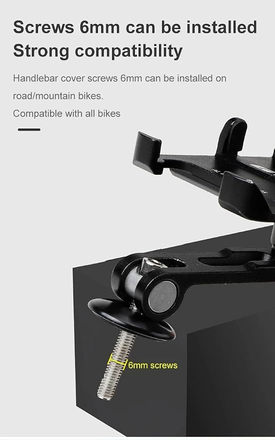 GUB G-95 Bicycle Stem Cellphone Mount Aluminum Alloy Handlebar Mobilephone Support Adjustable Bottom Bracket with Bottom Holder