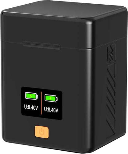 Portable Battery Charging Case with Dual Slots and PD Fast Charging for Z50 Z30 Z FC Cameras, Ideal for Travel