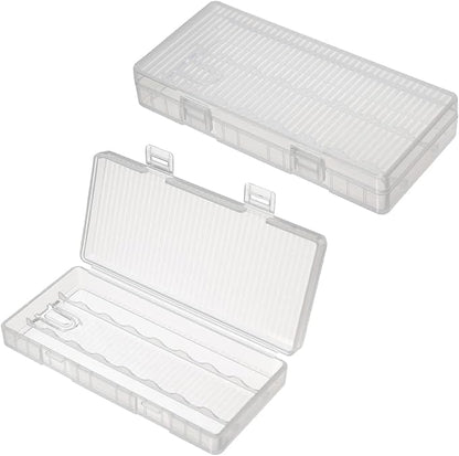 Heyiarbeit Battery Storage Case Holder Box for 8 AA Batteries, Clear Color (1 Pack)