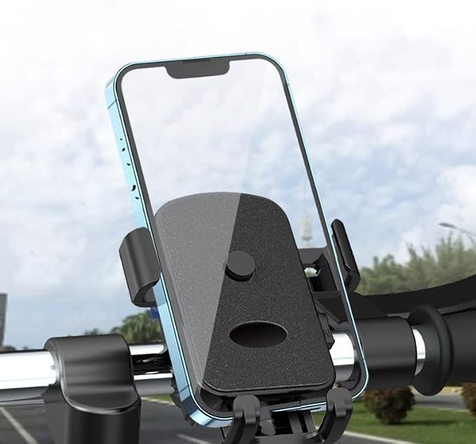 Bike Phone Holder,Anti-Shake Motorcycle Handlebar Phone Mount,Cell Phone Holder for Bike Bicycle Motorcycle Compatible with Phone 4-7inch (Without Pole)