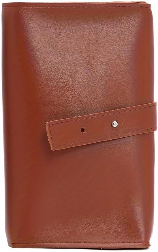 GSHLLO PU Leather Electronic Organizer Travel Case Foldable Phone Cord Storage Case Mobile Phone Charger Organizer Bag Charging Cable Carry Pouch Compact Tech Bag Vintage Power Bank Carry Pouch