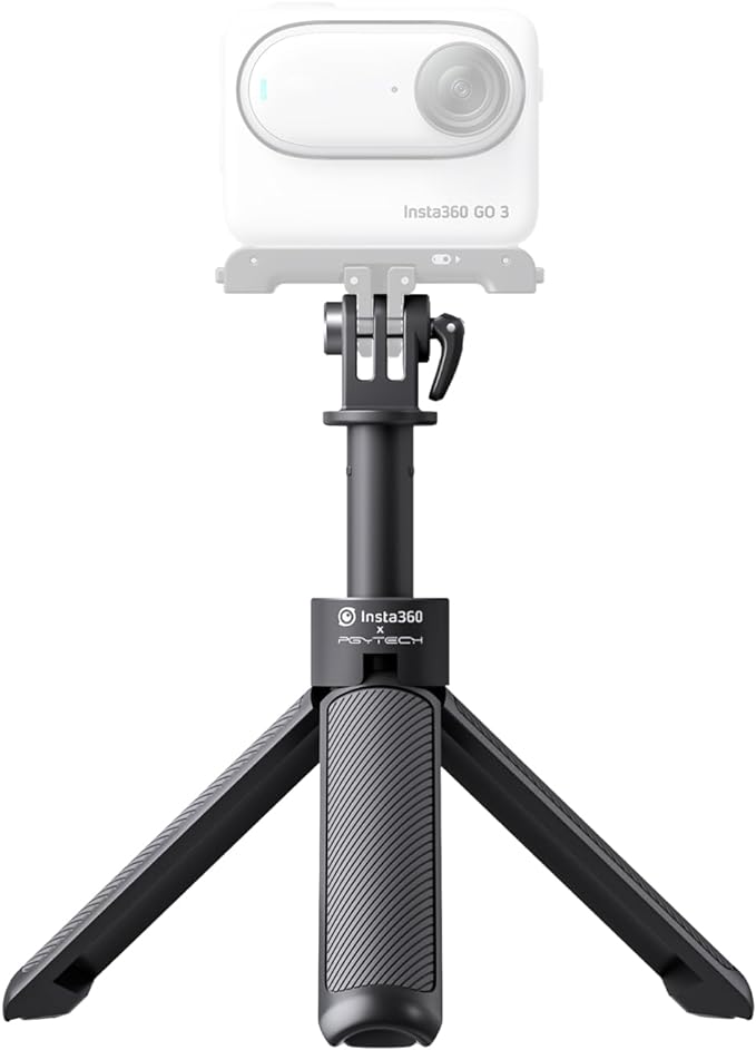 Insta360 Mini 2-in-1 Tripod, Lightweight Selfie Stick and Tripod, Compatible with Insta360 Ace/GO/Link/X Series, Black